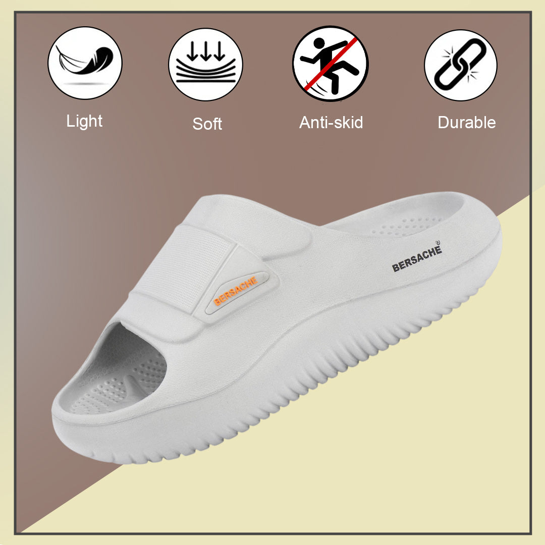 Bersache Extra Soft Classic Casual with Regular wear with Ultra Soft & Flexibility Technology Sandals for Men's-(6280-Grey)