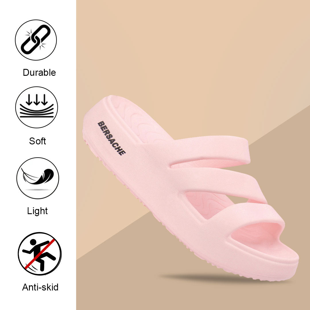 Bersache Extra Soft Classic Casual with Regular wear with Ultra Soft & Flexibility Technology Sandal for Women's-(6310-Pink)