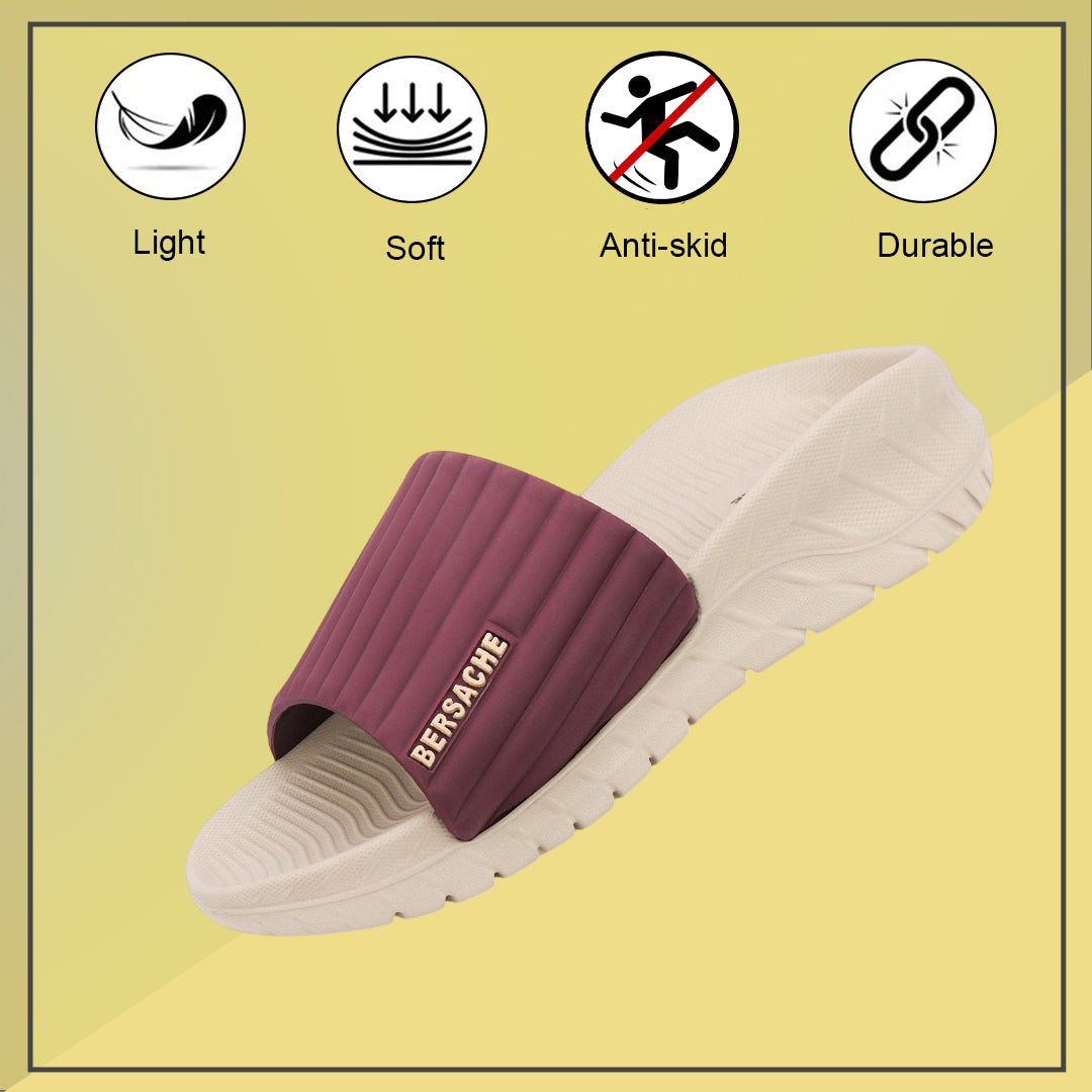 Bersache Extra Soft Classic Casual with Regular wear with Ultra Soft & Flexibility Technology Flip Flop For Men's-(Beige-6330).
