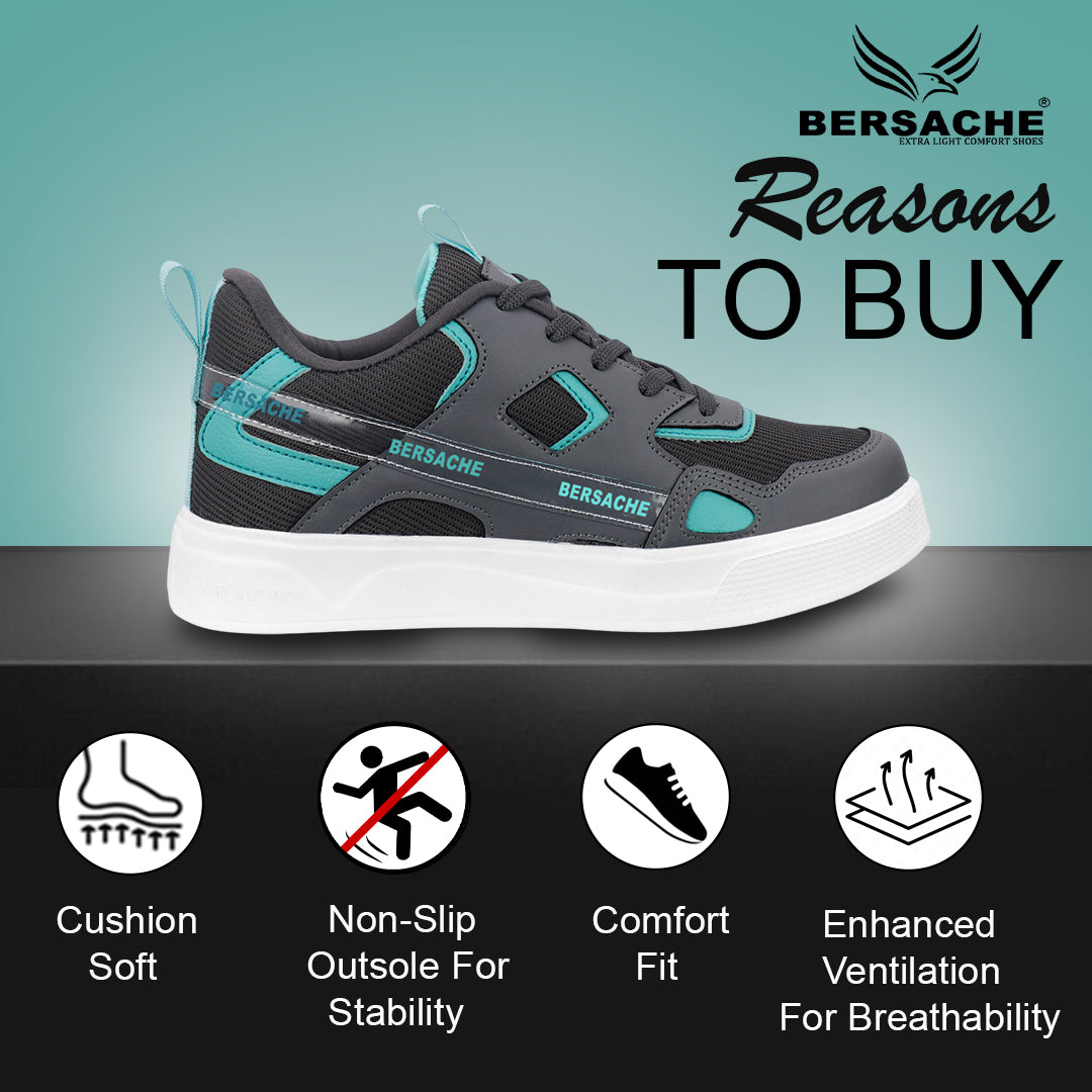 Bersache Premium Sports ,walking,Gym,cricket, Trending Running Shoes For Men's (Black-8127)