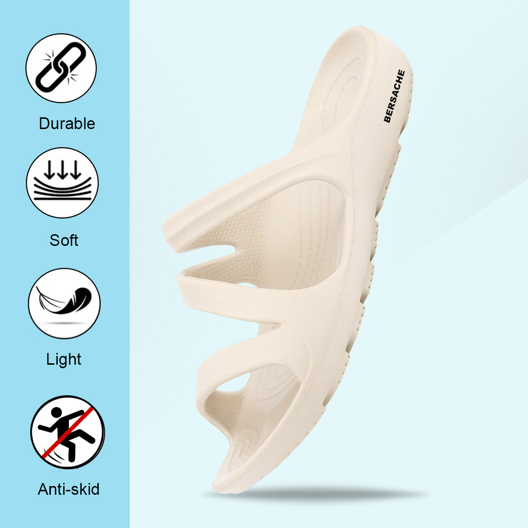 Bersache Extra Soft Classic Casual with Regular wear with Ultra Soft & Flexibility Technology Flip-Flop for Women's & Girl's (6251-Beige)