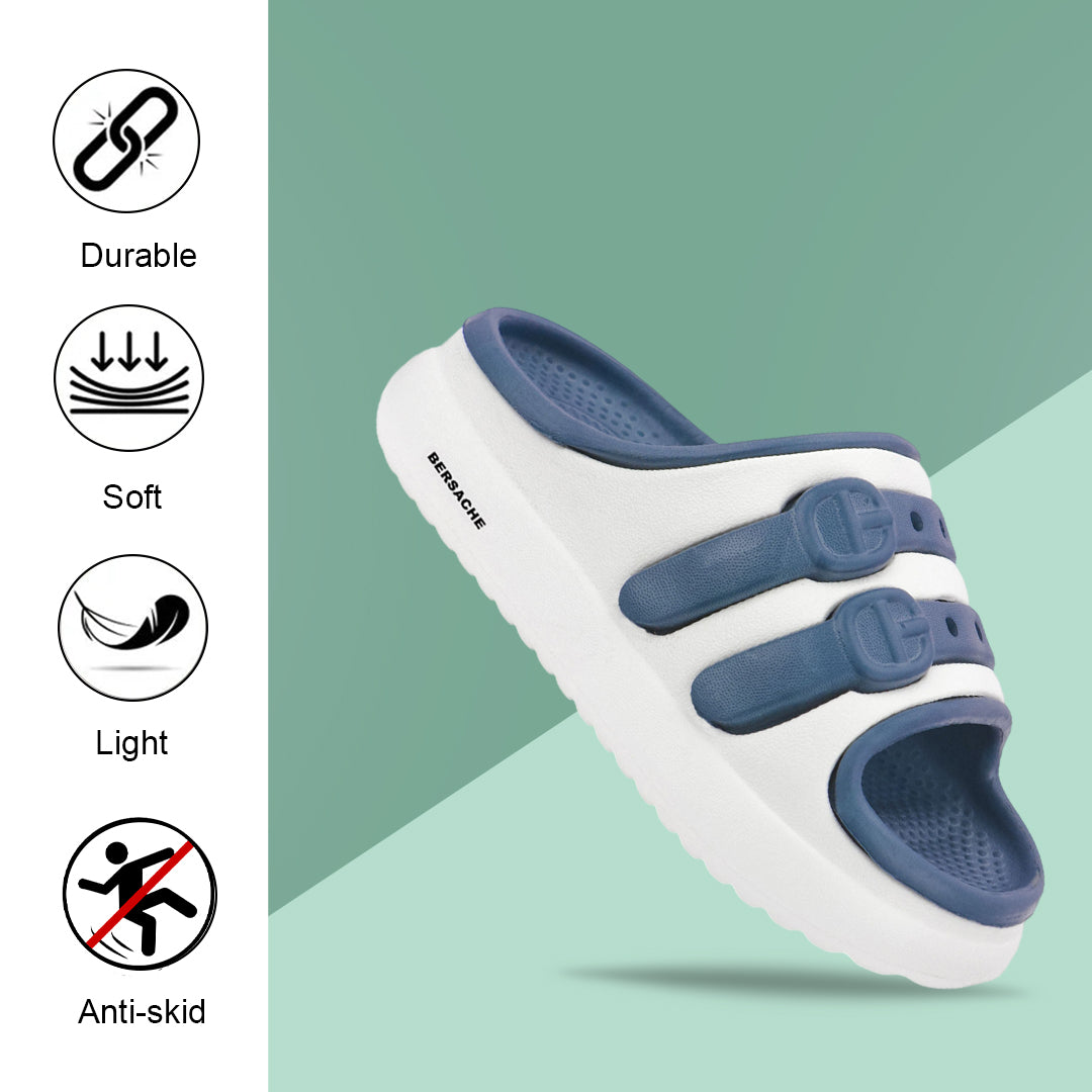 Bersache Extra Soft Classic Casual CHAPPAL with Regular wear with Ultra Soft & Flexibility Technology Flip-Flop for Kids's-White-6320.