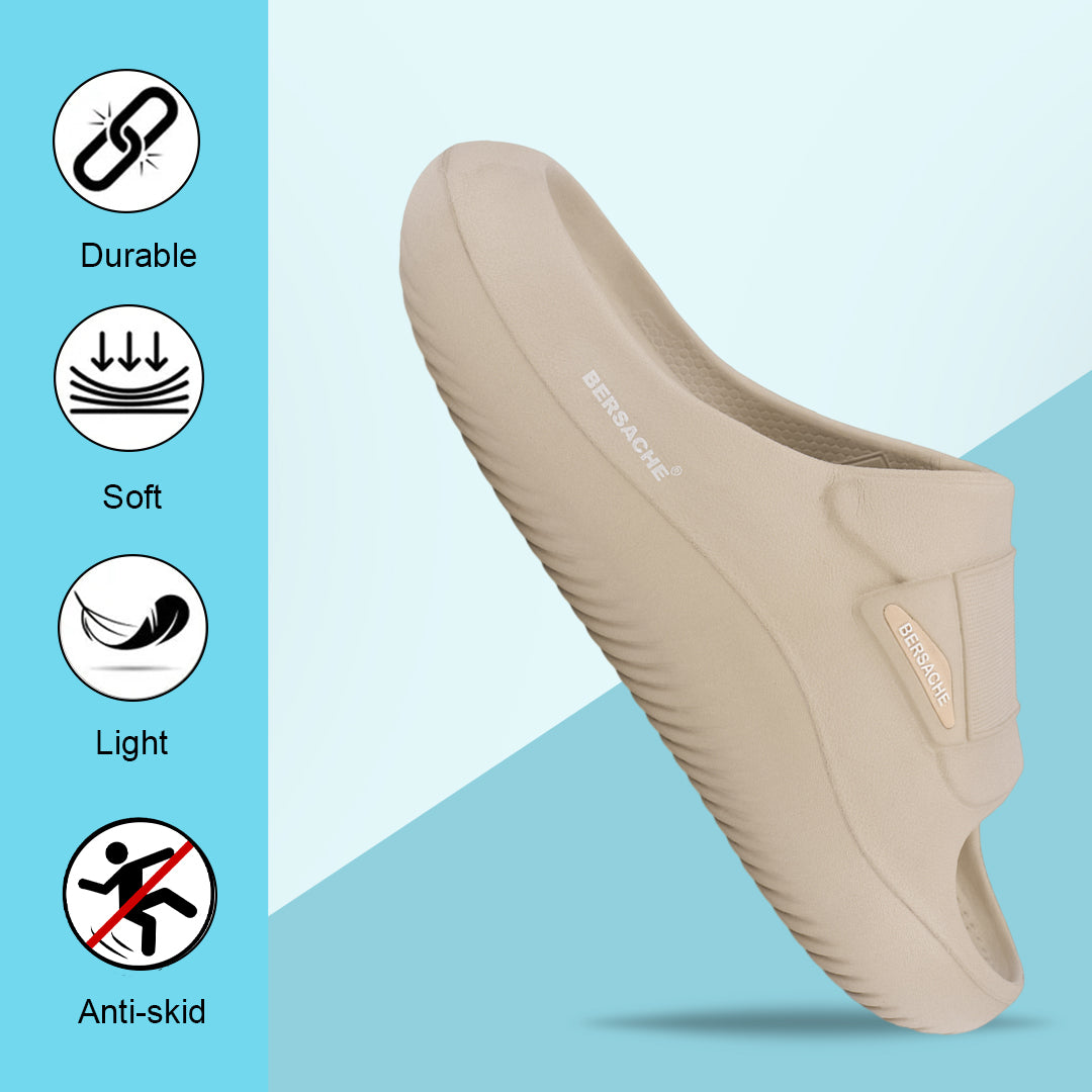 Bersache Extra Soft Classic Casual CHAPPAL with Regular wear with Ultra Soft & Flexibility Technology Slippers for Men's-(6282-Beige)