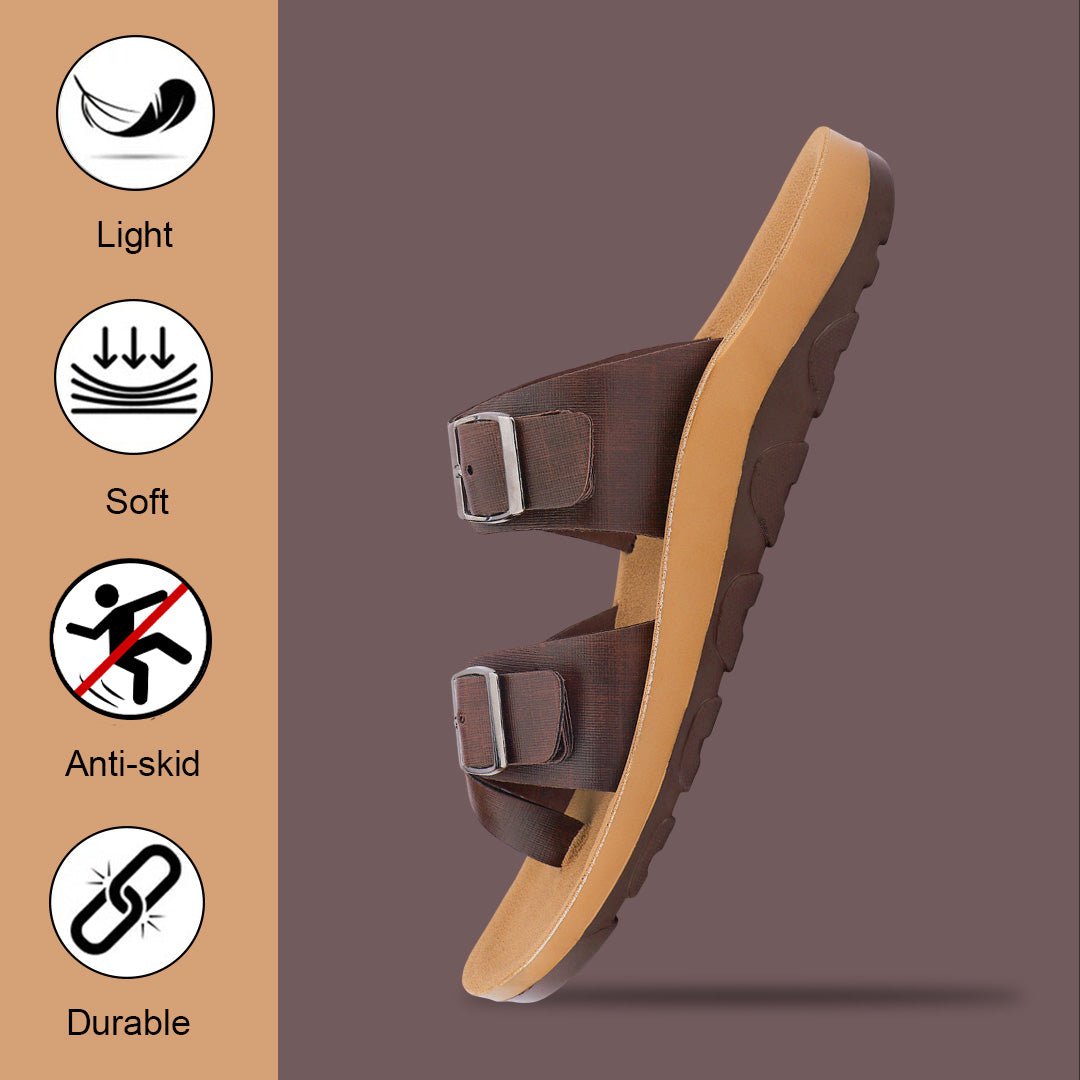 Bersache Extra Soft Classic Casual with Regular wear with Ultra Soft & Flexibility Technology Flipflop For Men's & Boy's-Brown-6217