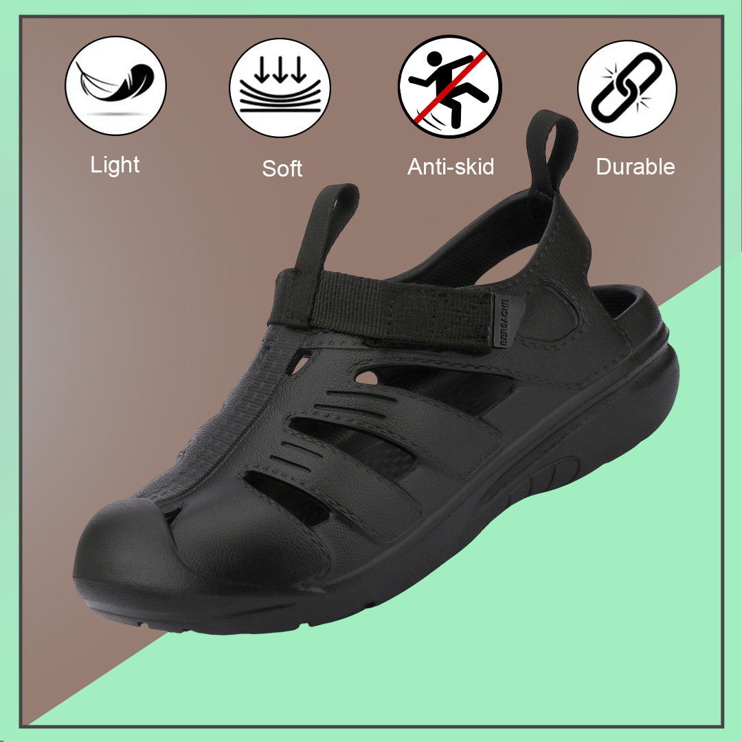 Bersache Extra Soft Classic Casual with Regular wear with Ultra Soft & Flexibility Technology Clog for Men's & Boy's (6262-Black)