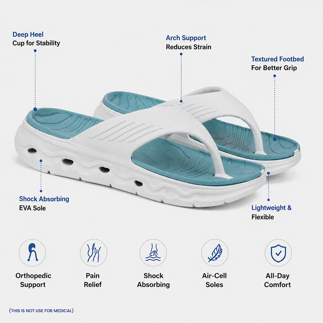 Bersache Extra Soft Classic Casual with Regular wear with Ultra Soft & Flexibility Technology Sandals for Men's-(6343-White & Sea-Green).