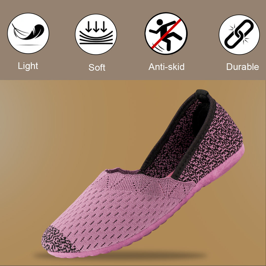 BERSACHE Women's SPORTS – Lightweight, Breathable & Comfortable Daily Wear Shoes(Pink-6273).