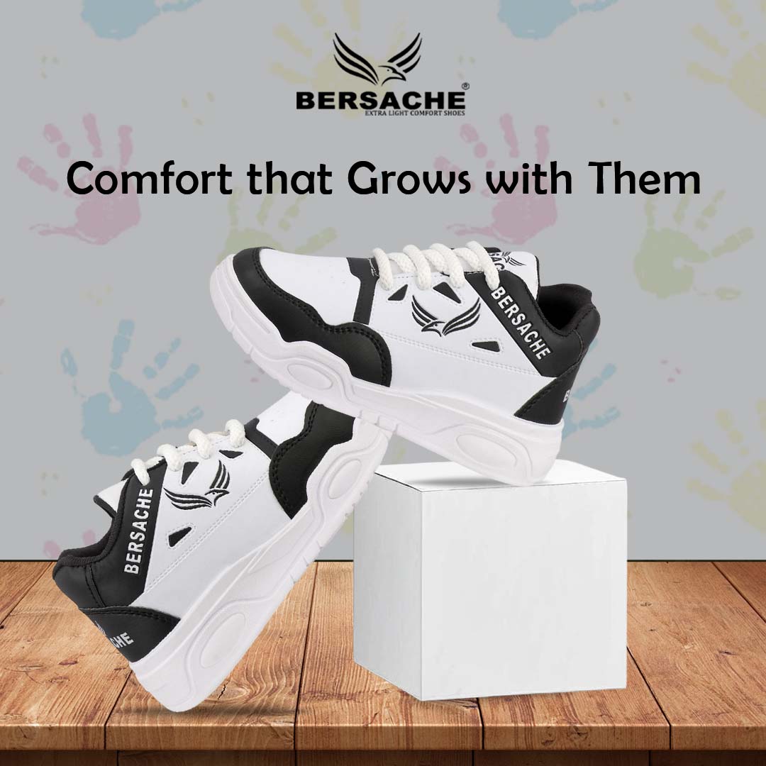 Bersache Premium Sports,walking,Gym,cricket,Trending Running Shoes For Kid's - Black-6278.