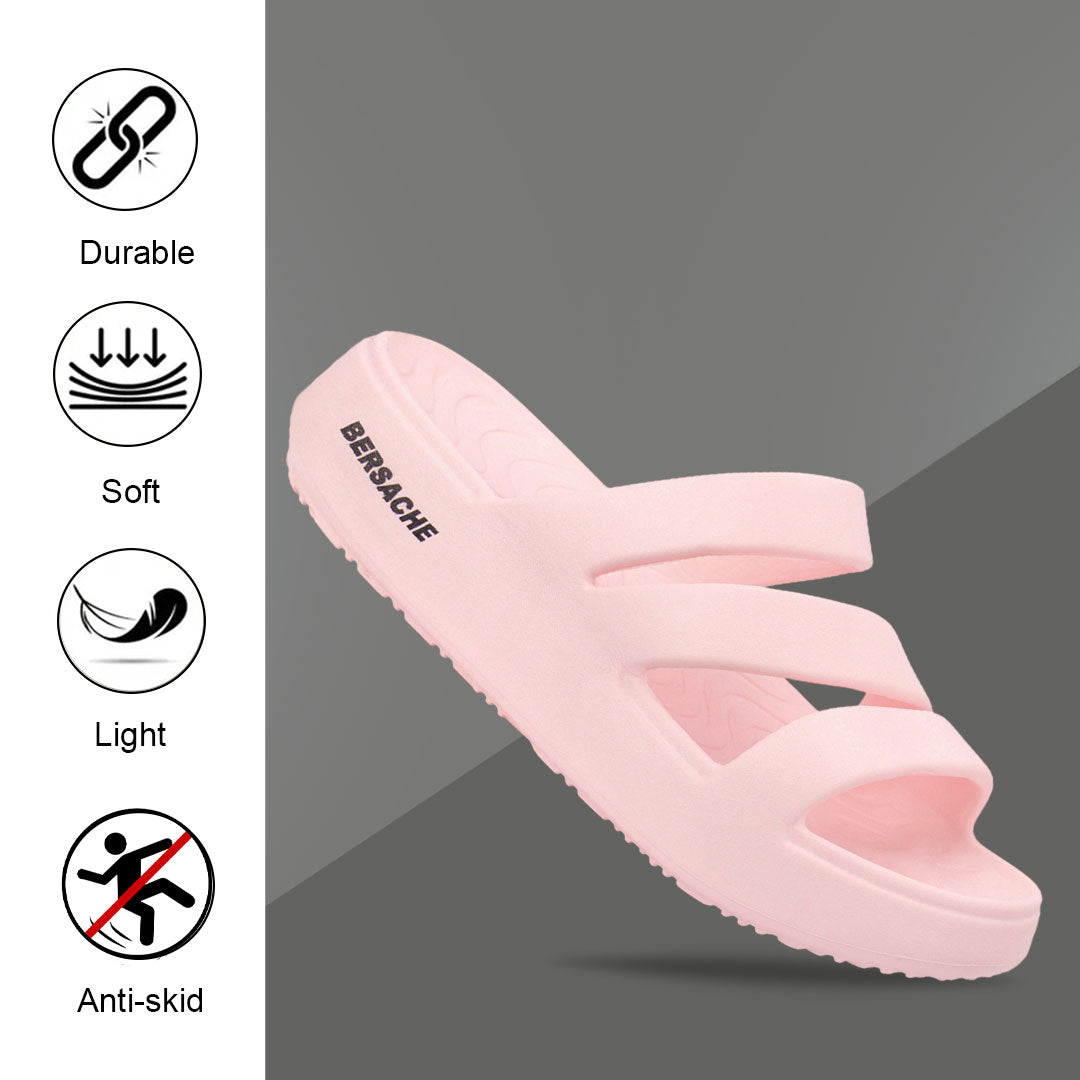 Bersache Extra Soft Classic Casual with Regular wear with Ultra Soft & Flexibility Technology Slipper for Women's-(6310-Pink)