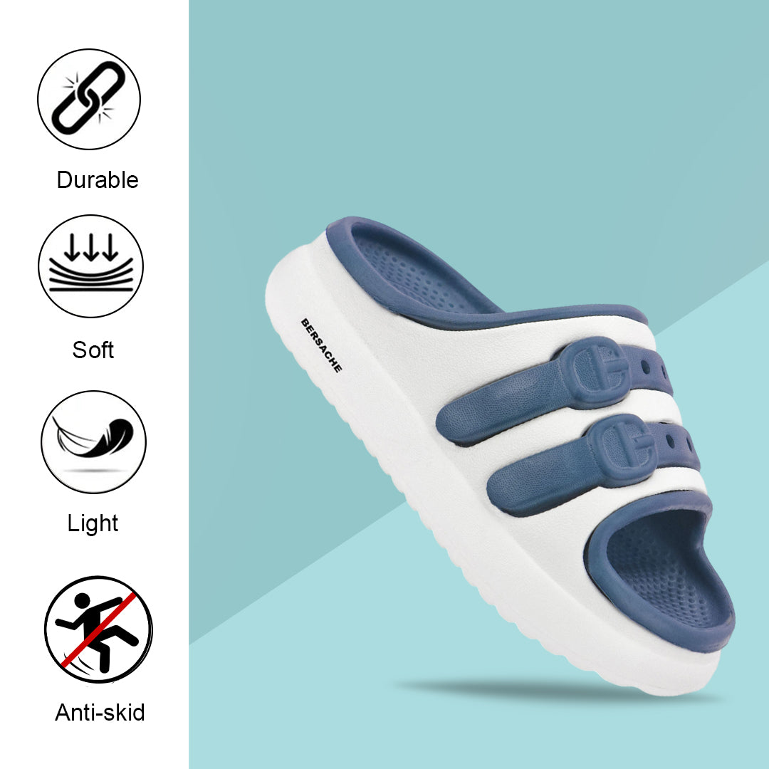 Bersache Extra Soft Classic Casual CHAPPAL with Regular wear with Ultra Soft & Flexibility Technology Slipper for Kids's - White -6320.