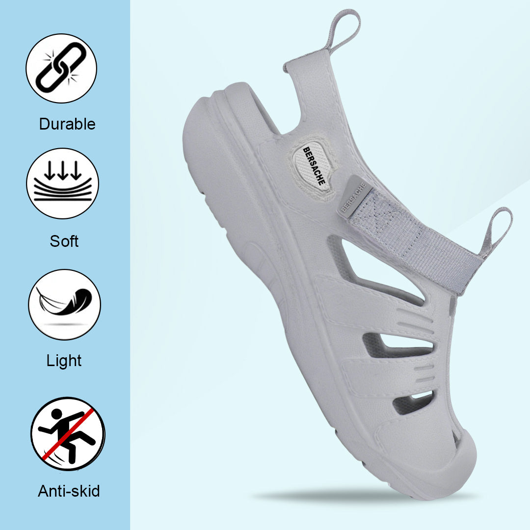 Bersache Extra Soft Classic Casual with Regular wear with Ultra Soft & Flexibility Technology clog For Men's & Boy's-Grey-6264