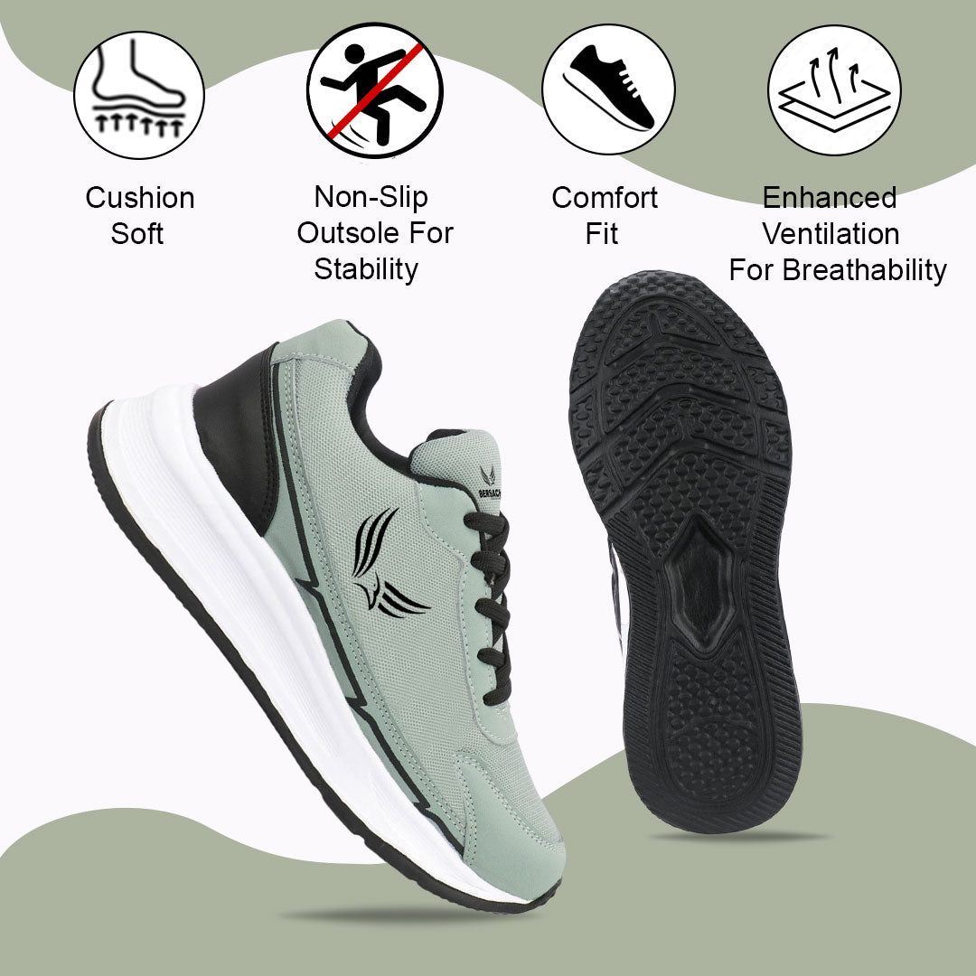 Bersache Casual Sneaker shoe for Men| Soft Cushioned Insole , Slip-Resistance Casuals For Men (Light-green-8139)