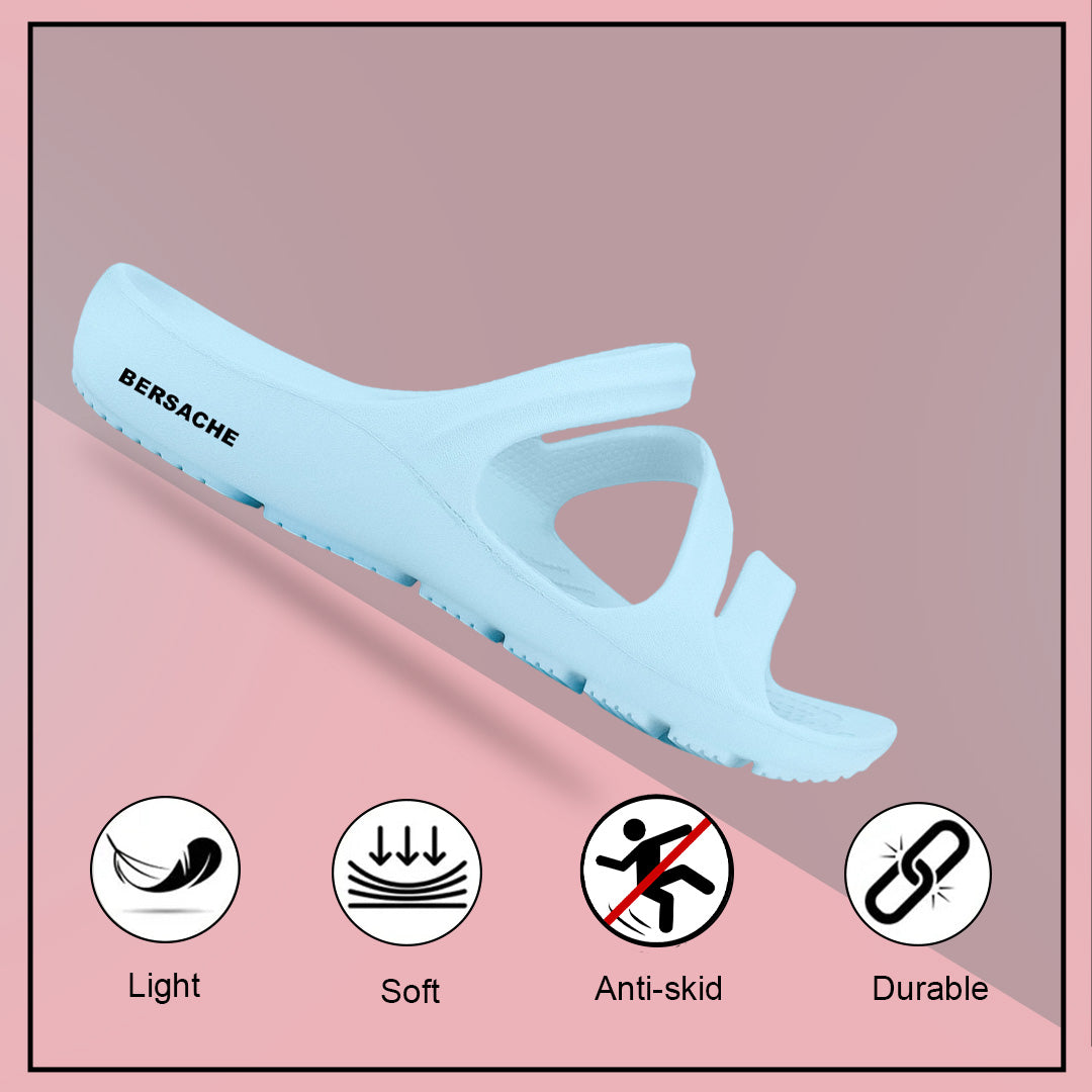 Bersache Extra Soft Classic Casual with Regular wear with Ultra Soft & Flexibility Technology Slipper For Women's & Girl's-(6249-Blue)
