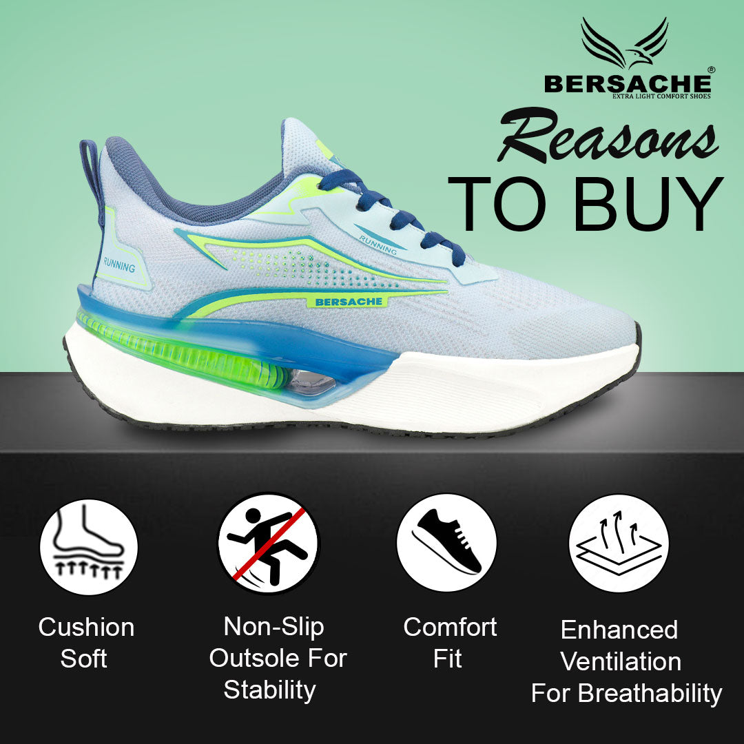 Bersache Premium Sports ,walking,Gym,cricket, Trending Running Shoes For Men's (Grey-9216).