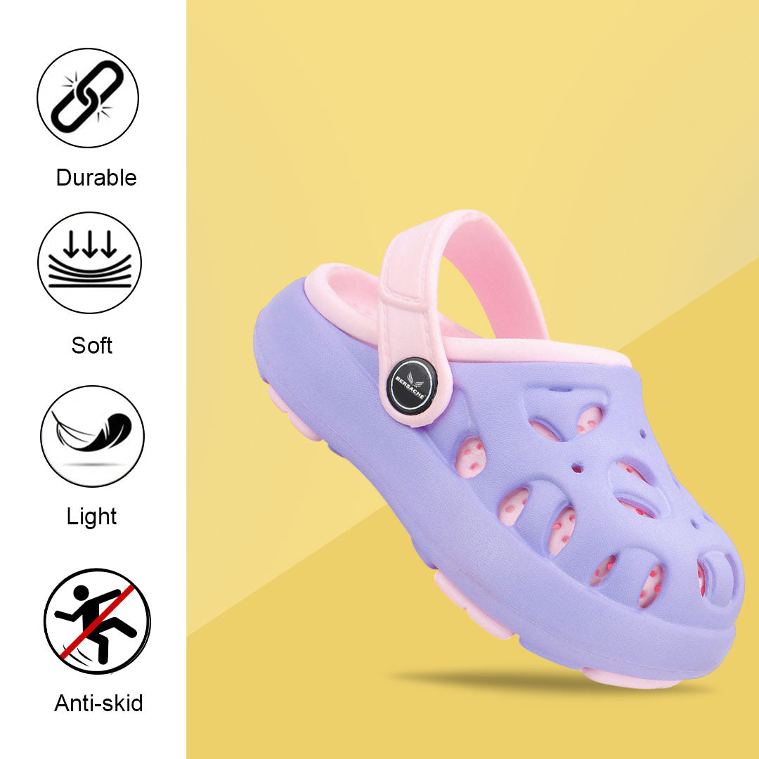 Bersache Extra Soft Classic Casual CHAPPAL with Regular wear with Ultra Soft & Flexibility Technology Flip-Flop for Kids's-Purple-6316.