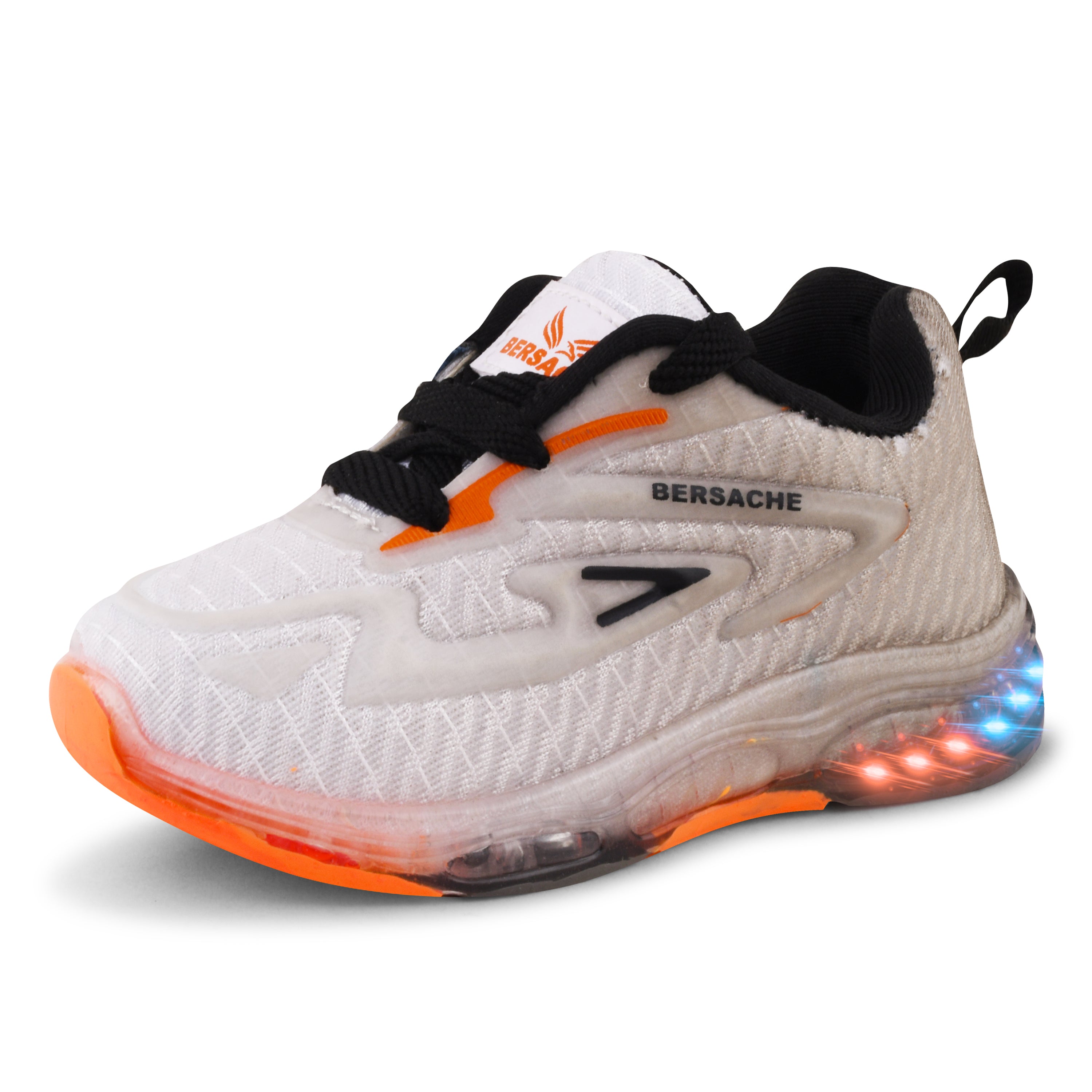 Bersache Premium Sports,walking,Gym,cricket,Trending Running Shoes For Kid's - White -8034.