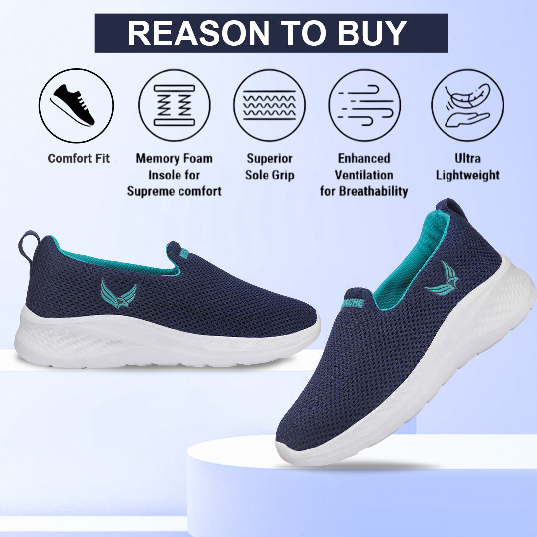 Bersache Sneaker, Loafers ,Casual with Extra comfort Sneaker Colour Changing shoes for Women (Green-8096)