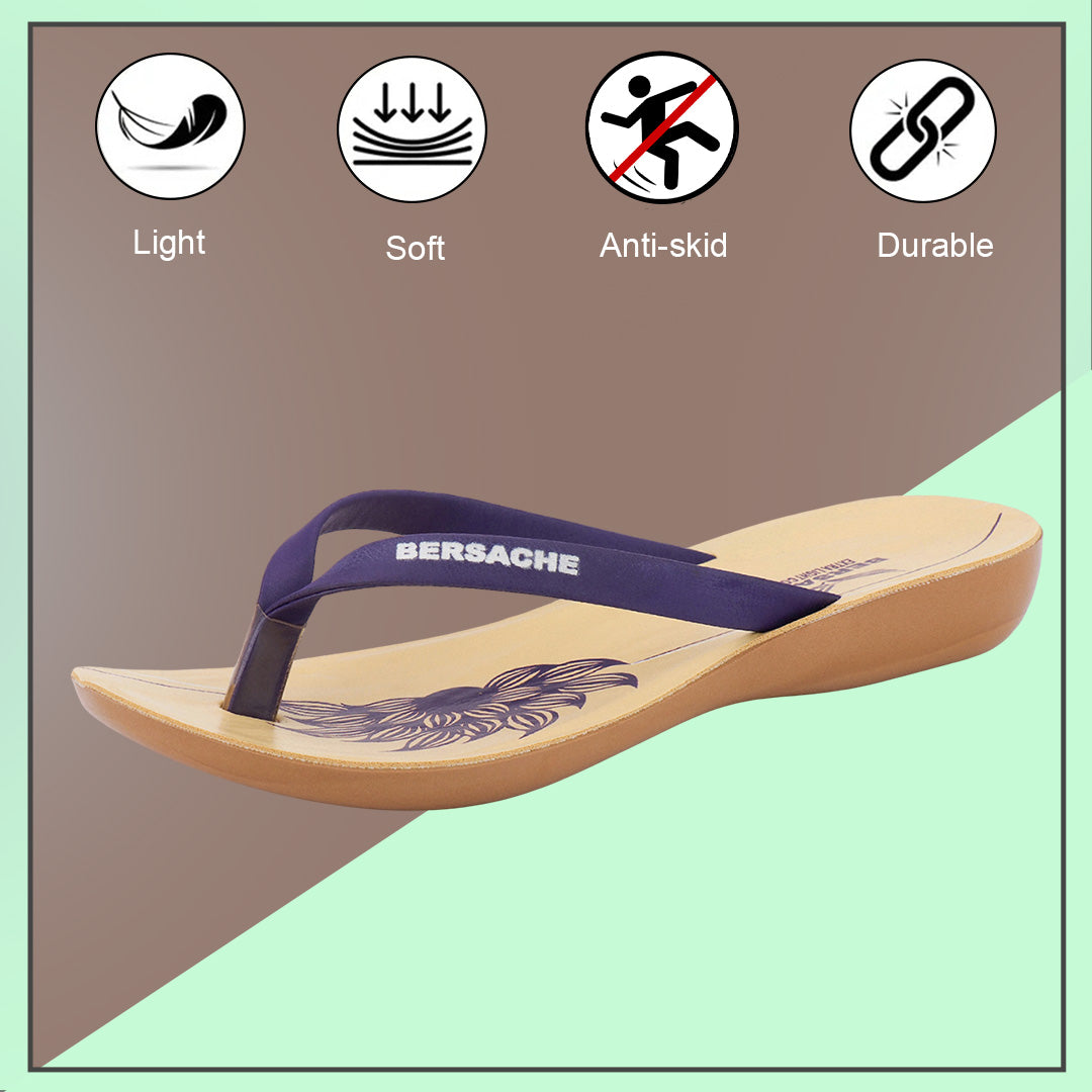 Bersache Extra Soft Classic Casual with Regular wear with Ultra Soft & Flexibility Technology Slipper For Women's & Girl's-Purple-6247