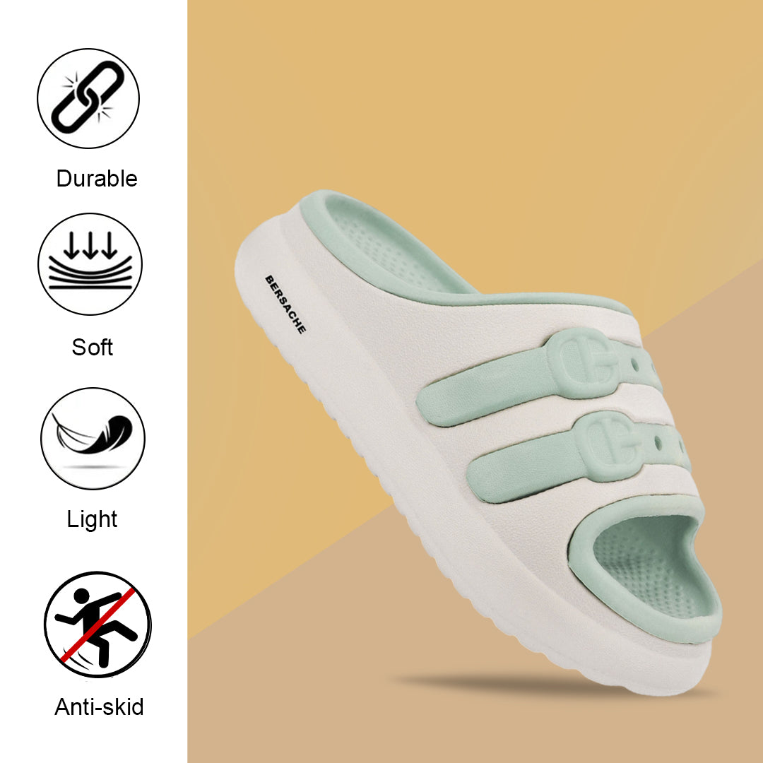 Bersache Extra Soft Classic Casual CHAPPAL with Regular wear with Ultra Soft & Flexibility Technology Clog's for Kids's - Green -6321.
