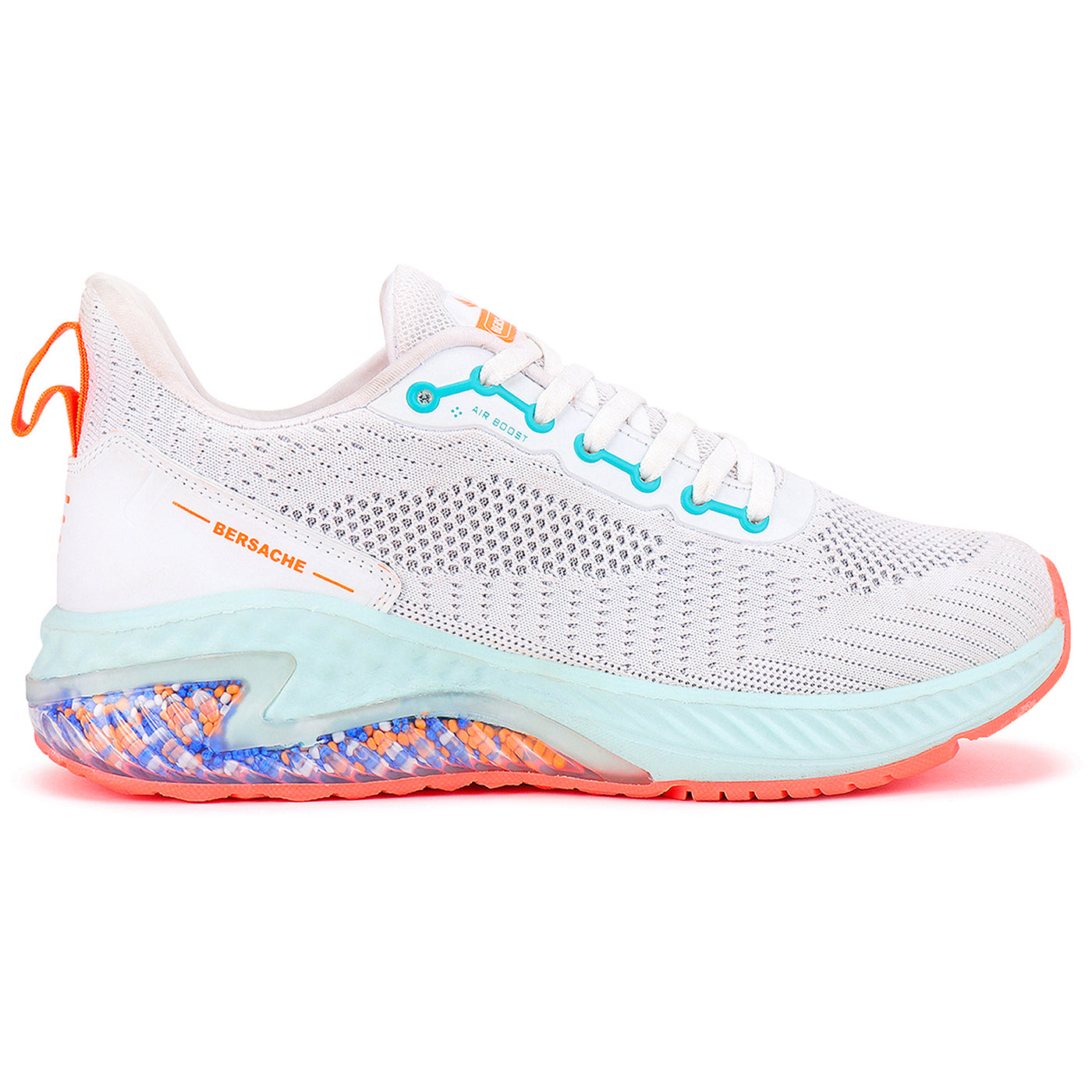 Bersache Lightweight Sports Running Shoes For Men White-9036.