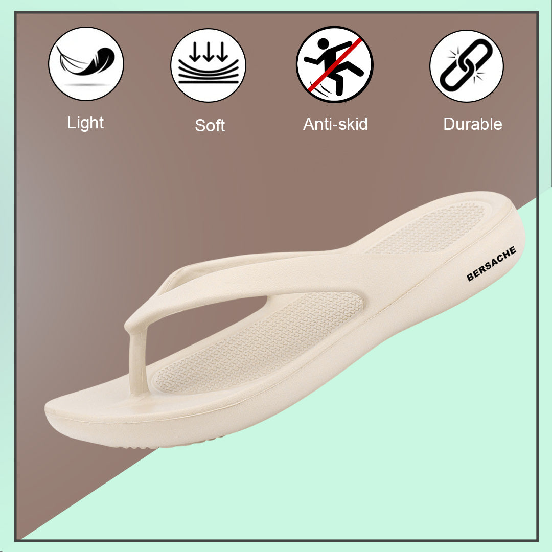 Bersache Extra Soft Classic Casual with Regular wear with Ultra Soft & Flexibility Technology Sandal's For Women's & Girl's-(6254-Beige)