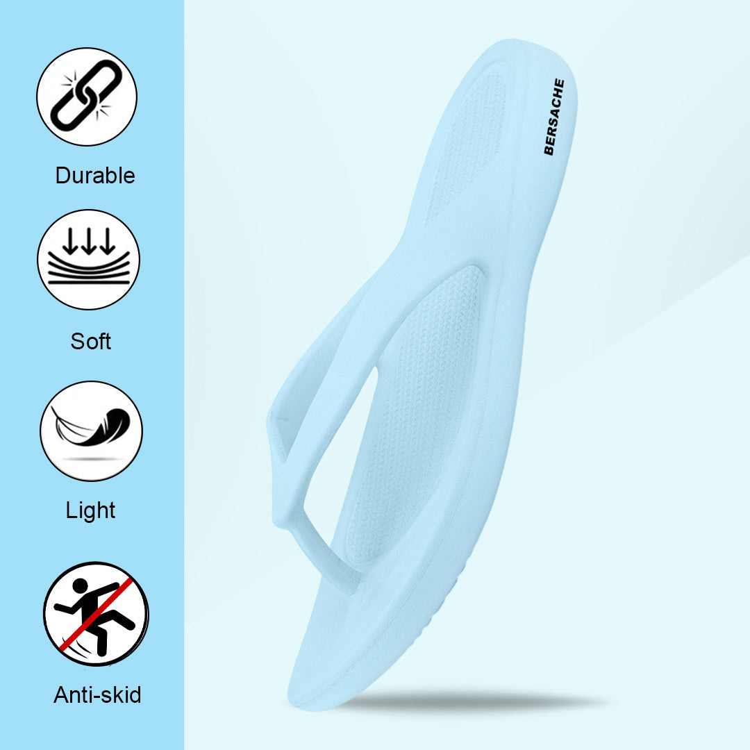 Bersache Extra Soft Classic Casual with Regular wear with Ultra Soft & Flexibility Technology Flip-Flop for Women's & Girl's (6252-Sky-Blue)