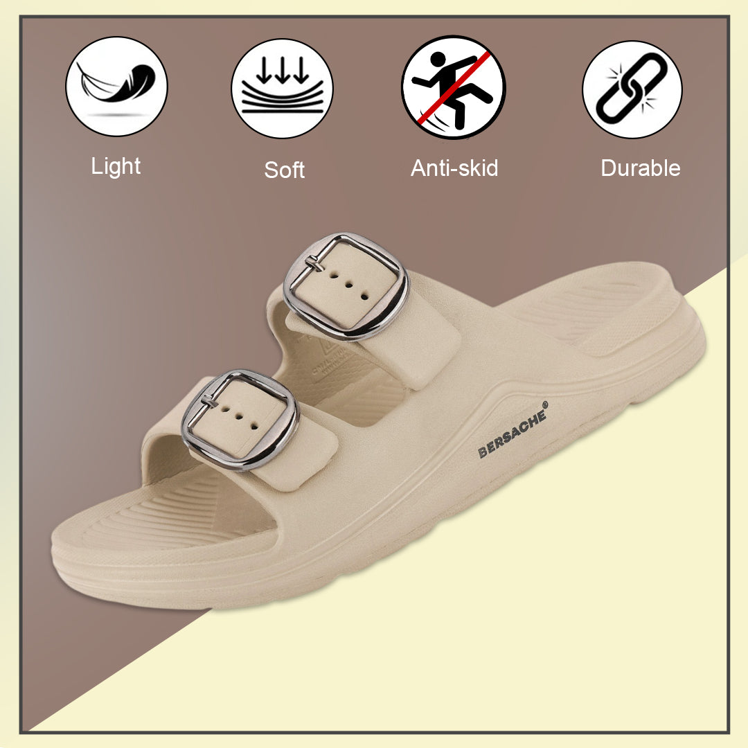 Bersache Extra Soft Classic Casual with Regular wear with Ultra Soft & Flexibility Technology Sandals for Men's-(6283-Beige)