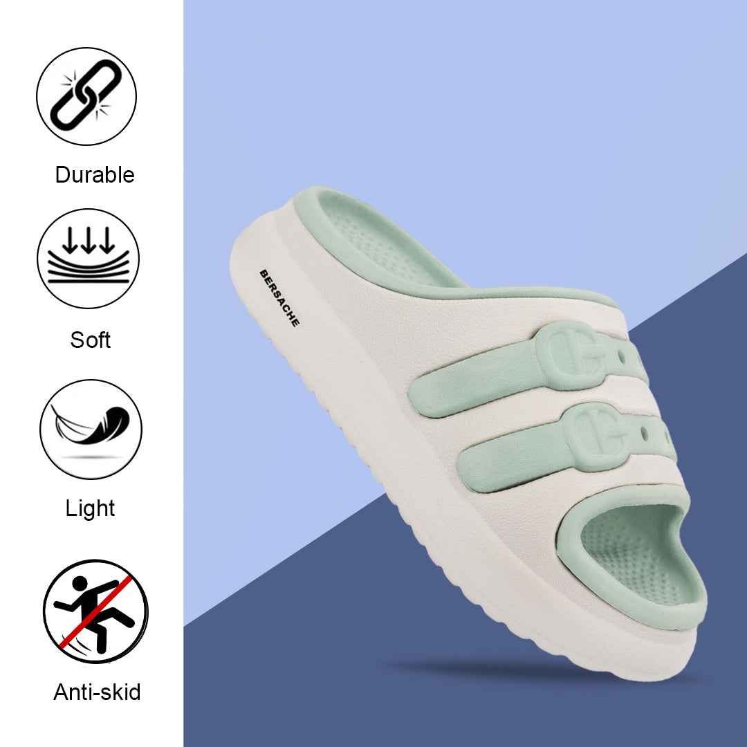 Bersache Extra Soft Classic Casual CHAPPAL with Regular wear with Ultra Soft & Flexibility Technology Flip-Flop for Kids's-Green-6321.