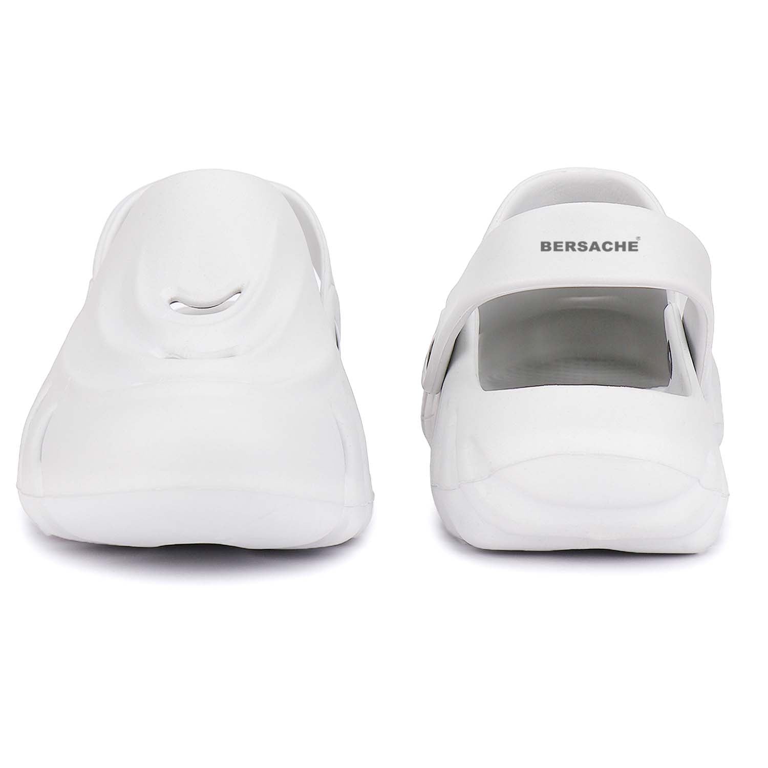 Bersache Extra Soft Classic Casual with Back Strap Regular wear with Ultra Soft & Flexibility Technology Flip-Flop for Men's/ Boy's-White-6069