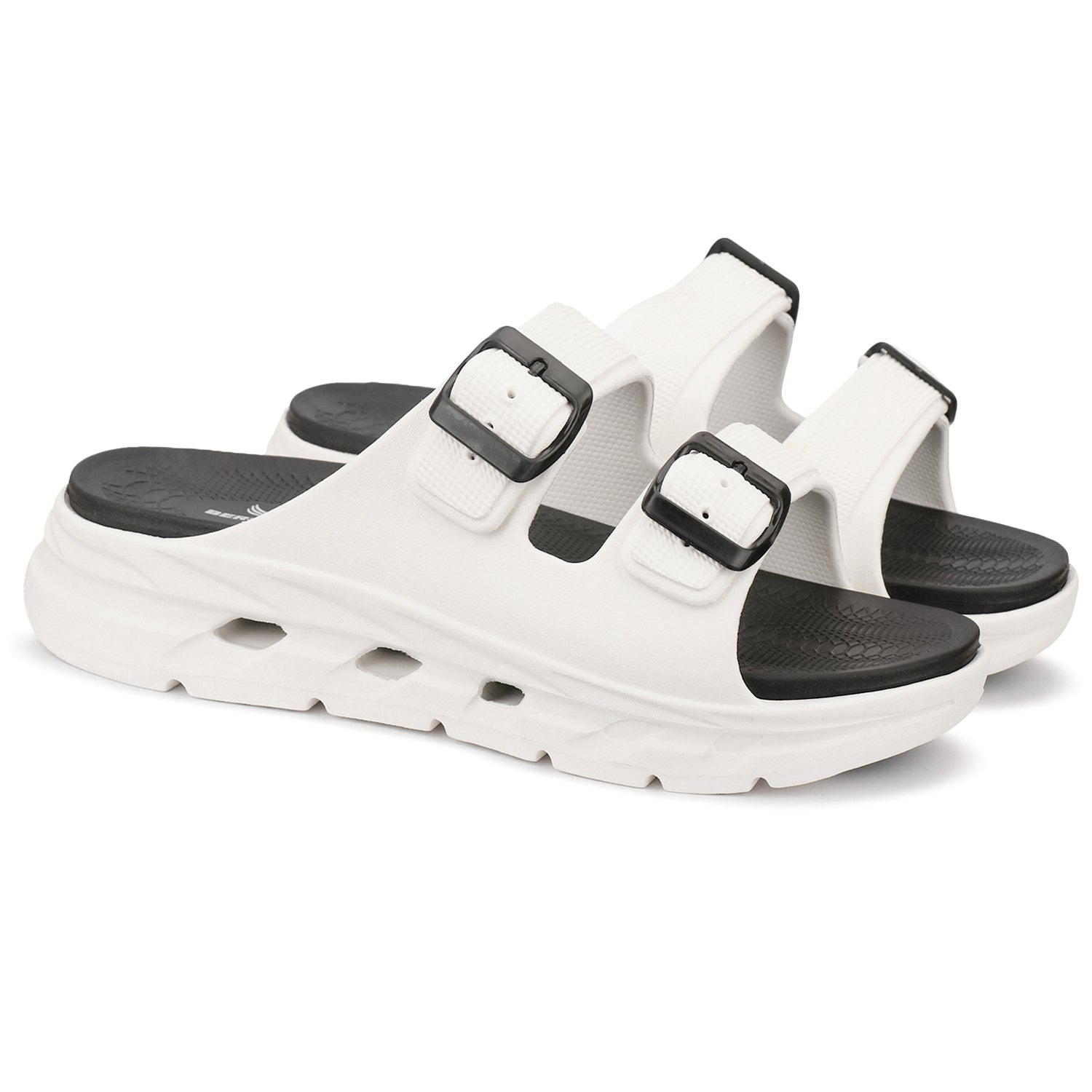 Bersache Extra Soft Classic Casual with Regular wear with Ultra Soft & Flexibility Technology Sandals for Men's-(6339-White)
