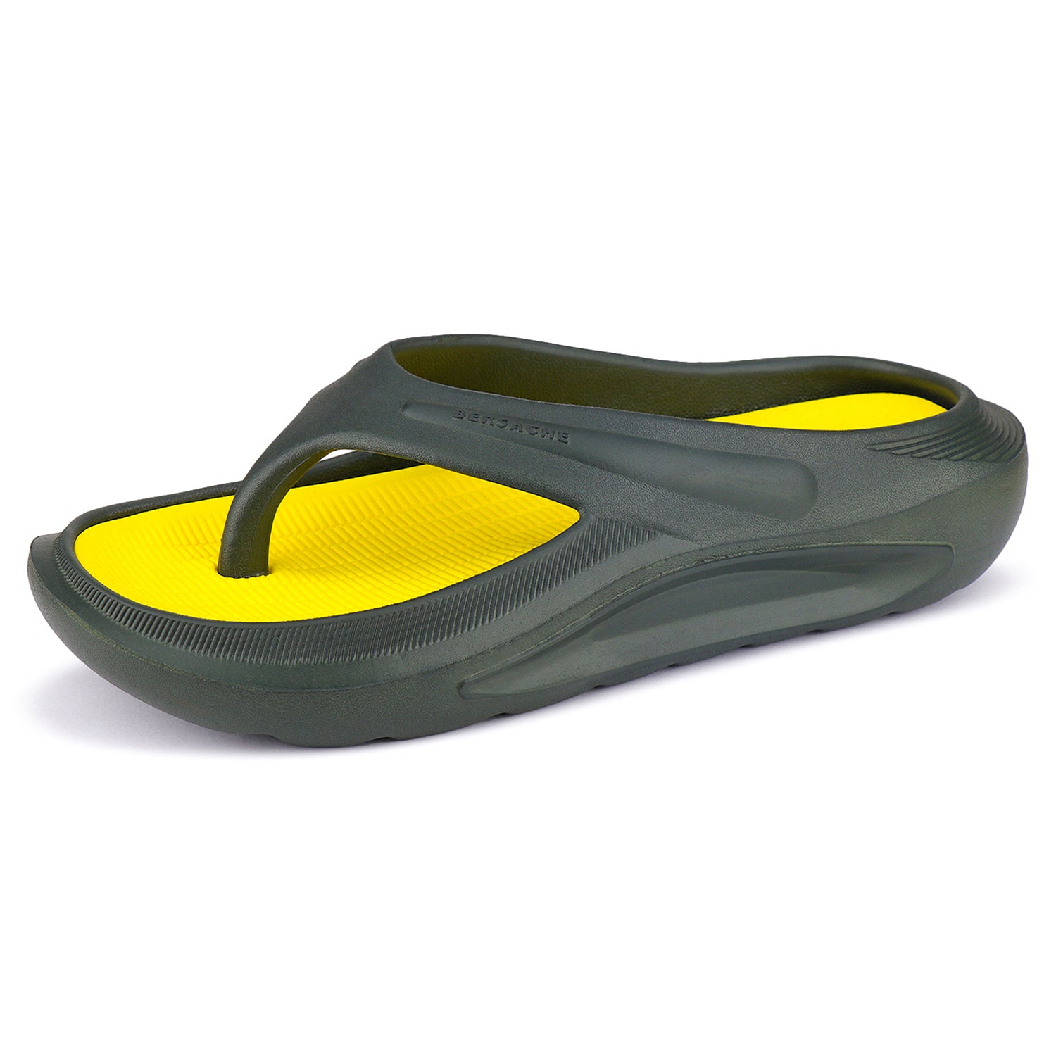 Bersache Extra Soft Classic Casual with Regular wear with Ultra Soft & Flexibility Technology Flip Flop for Men's & Boy's (6177-Yellow)