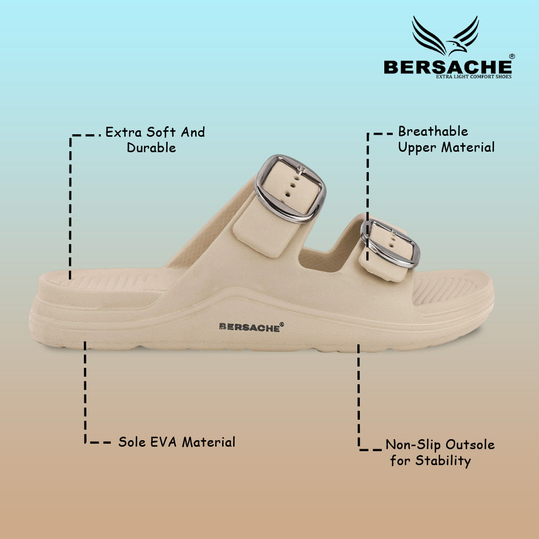 Bersache Extra Soft Classic Casual CHAPPAL with Regular wear with Ultra Soft & Flexibility Technology Slippers for Men's-(6283-Beige)