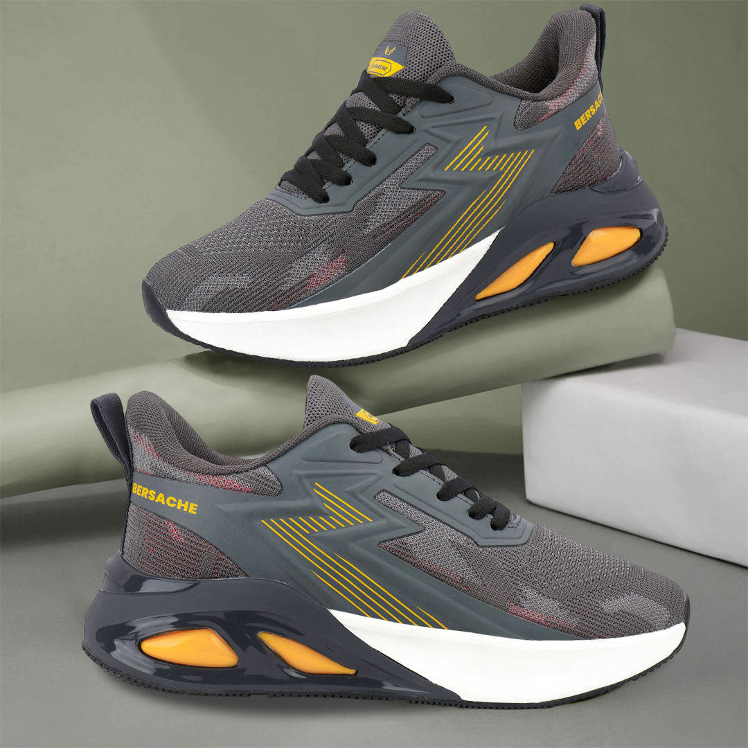Bersache Premium Sports ,walking,Gym,cricket, Trending Running Shoes For Men's (Grey-9217).