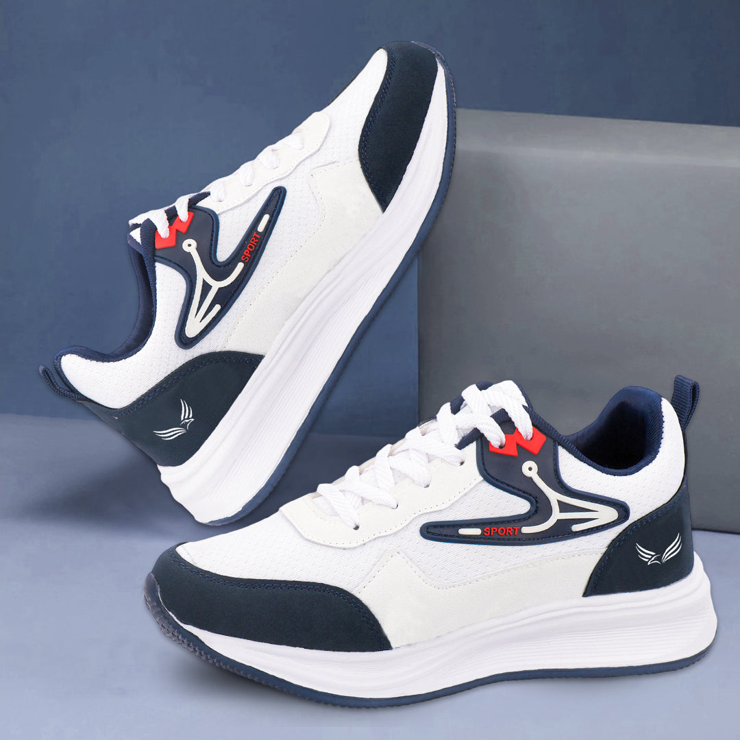 Bersache Premium Sports ,walking,Gym,cricket, Trending Running Shoes For Men's (White-8130)