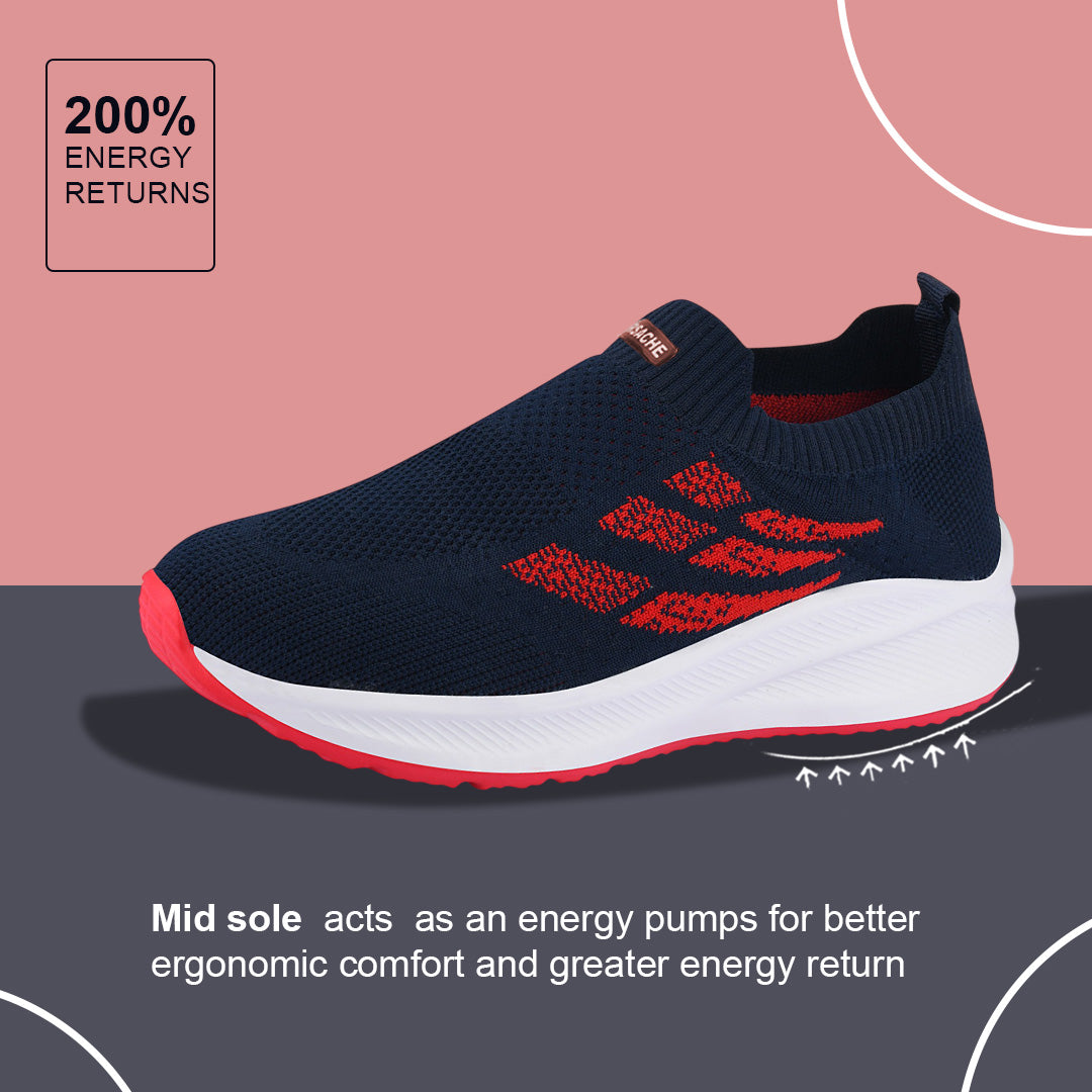 Bersache Lightweight Casual Sneaker Shoes For Men (Black-8111)