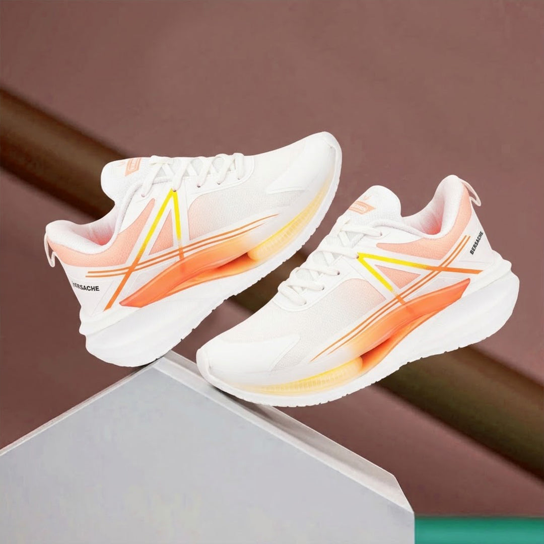 Bersache Premium Sports ,walking,Gym,cricket, Trending Running Shoes For Men's (Orange & White-9226)