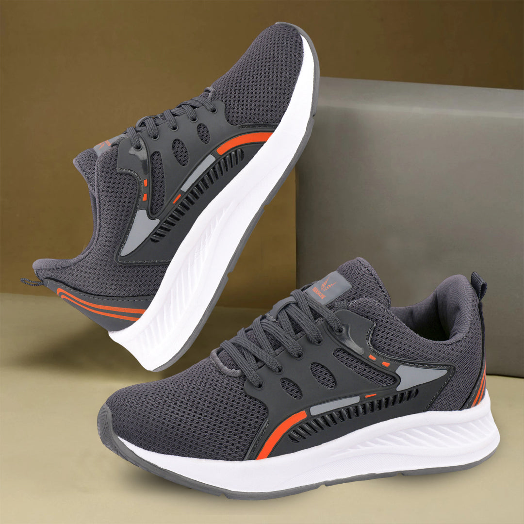 Bersache Premium Sports ,walking,Gym,cricket, Trending Running Shoes For Men's (Gray-8128)