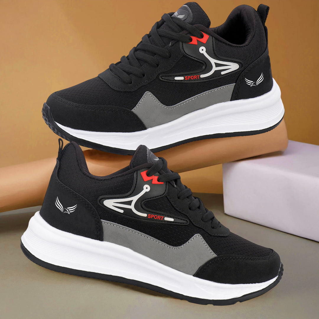 Bersache Premium Sports ,walking,Gym,cricket, Trending Running Shoes For Men's (Black-8131)