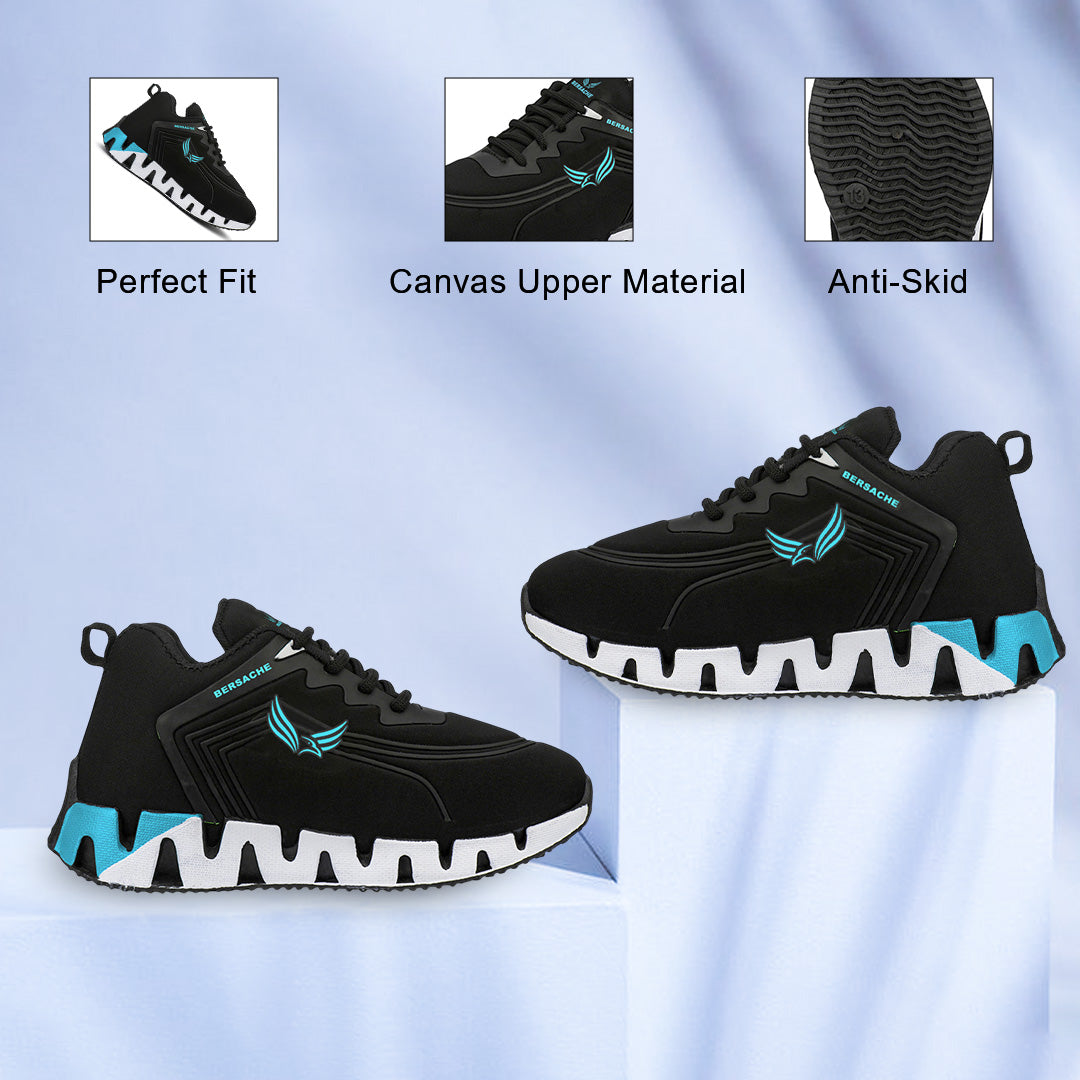 Bersache Casual Sneaker shoe for Kids|Soft Cushioned Insole,Slip-Resistance Casuals For Kids - Blue- 8099.