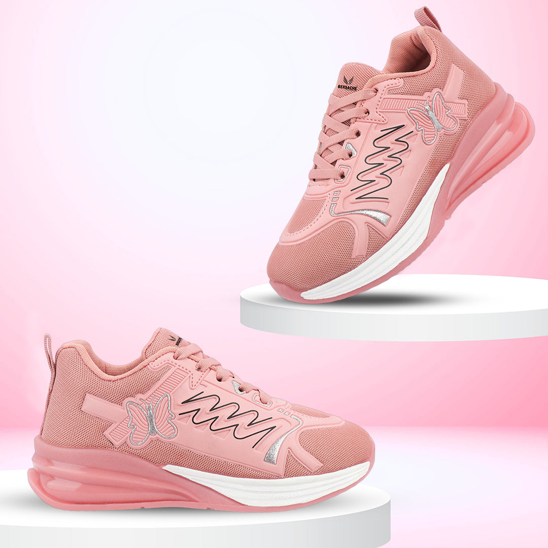 Bersache Premium Sports ,walking,Gym,cricket, Trending Running Shoes For Women's-(8140-Pink)