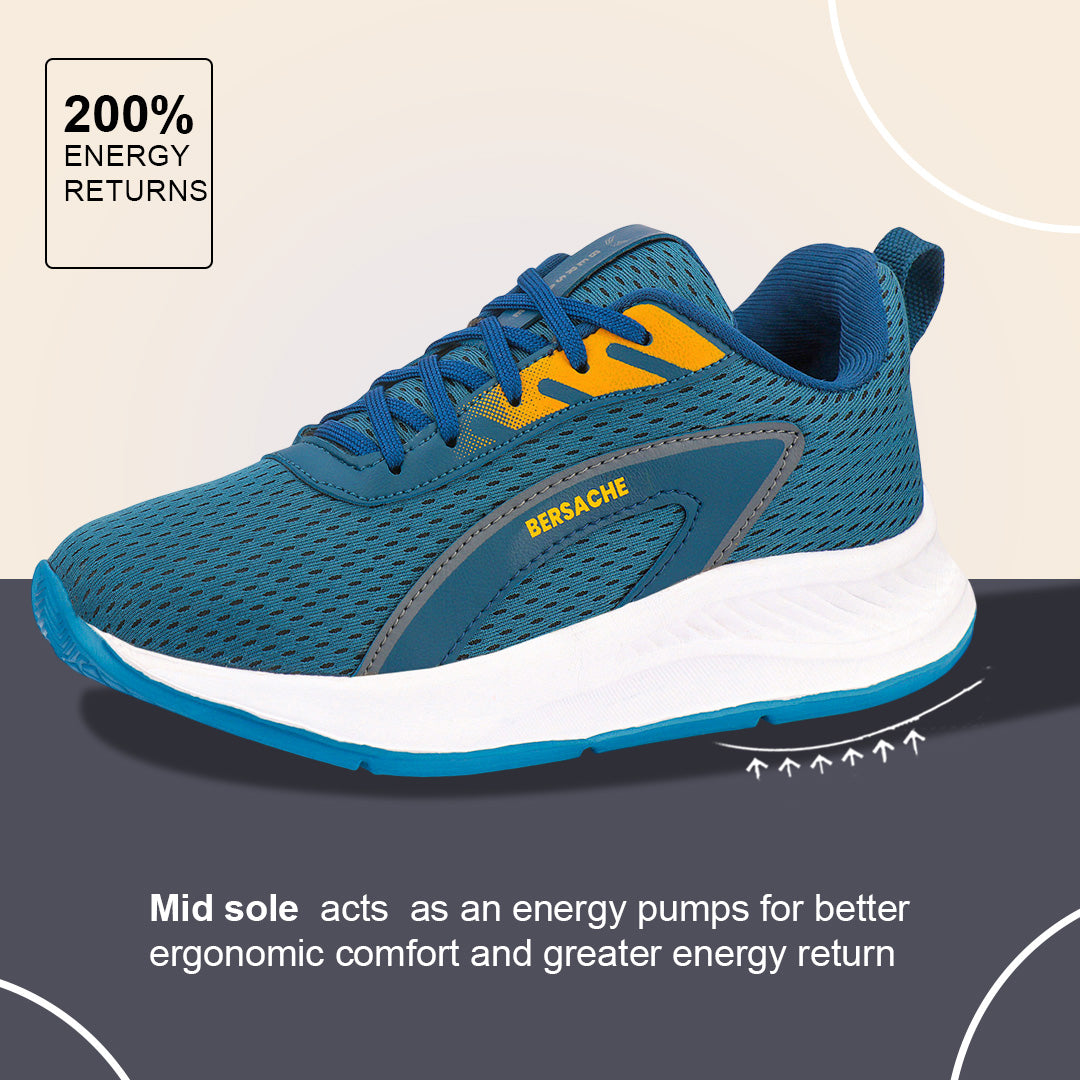 Bersache Lightweight Casual Sneaker Shoes For Men (Sky-Blue-8090)