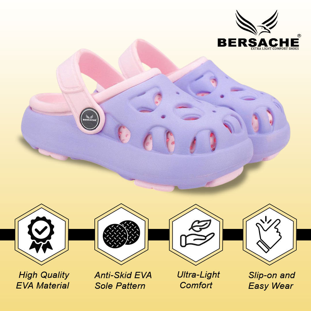 Bersache Extra Soft Classic Casual CHAPPAL with Regular wear with Ultra Soft & Flexibility Technology Flip-Flop for Kids's-Purple-6316.
