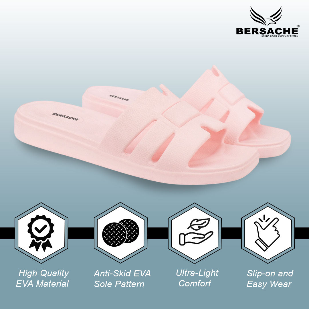 Bersache Extra Soft Classic Casual with Regular wear with Ultra Soft & Flexibility Technology Sandal For Women's/Girl's-(6302-Pink) .