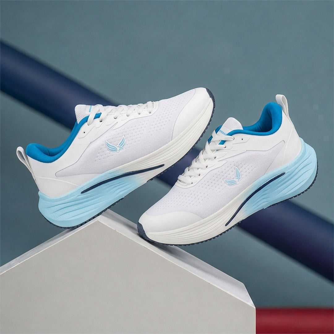 Bersache Premium Sports , Walking,Gym, Cricket, Trending Running Shoes For Men's (Blue & White-9230)