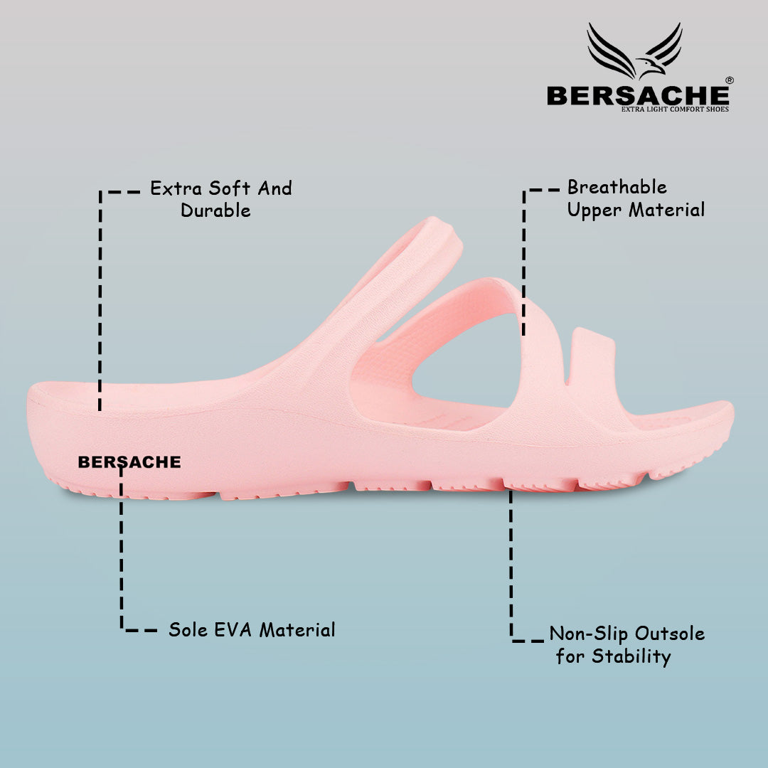 Bersache Extra Soft Classic Casual with Regular wear with Ultra Soft & Flexibility Technology Flip-Flop for Women's & Girl's (6250-Pink)