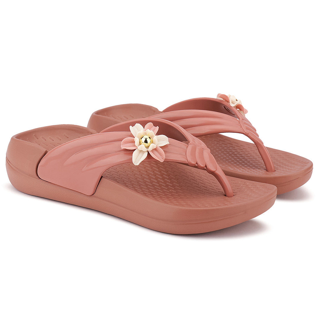 Doctor Bersache Newly Launched Orthopedic Comfort Slippers for Women | Diabetic Friendly | Extra Cushioning | Arch Support | Pain Relief Peach-DB -144