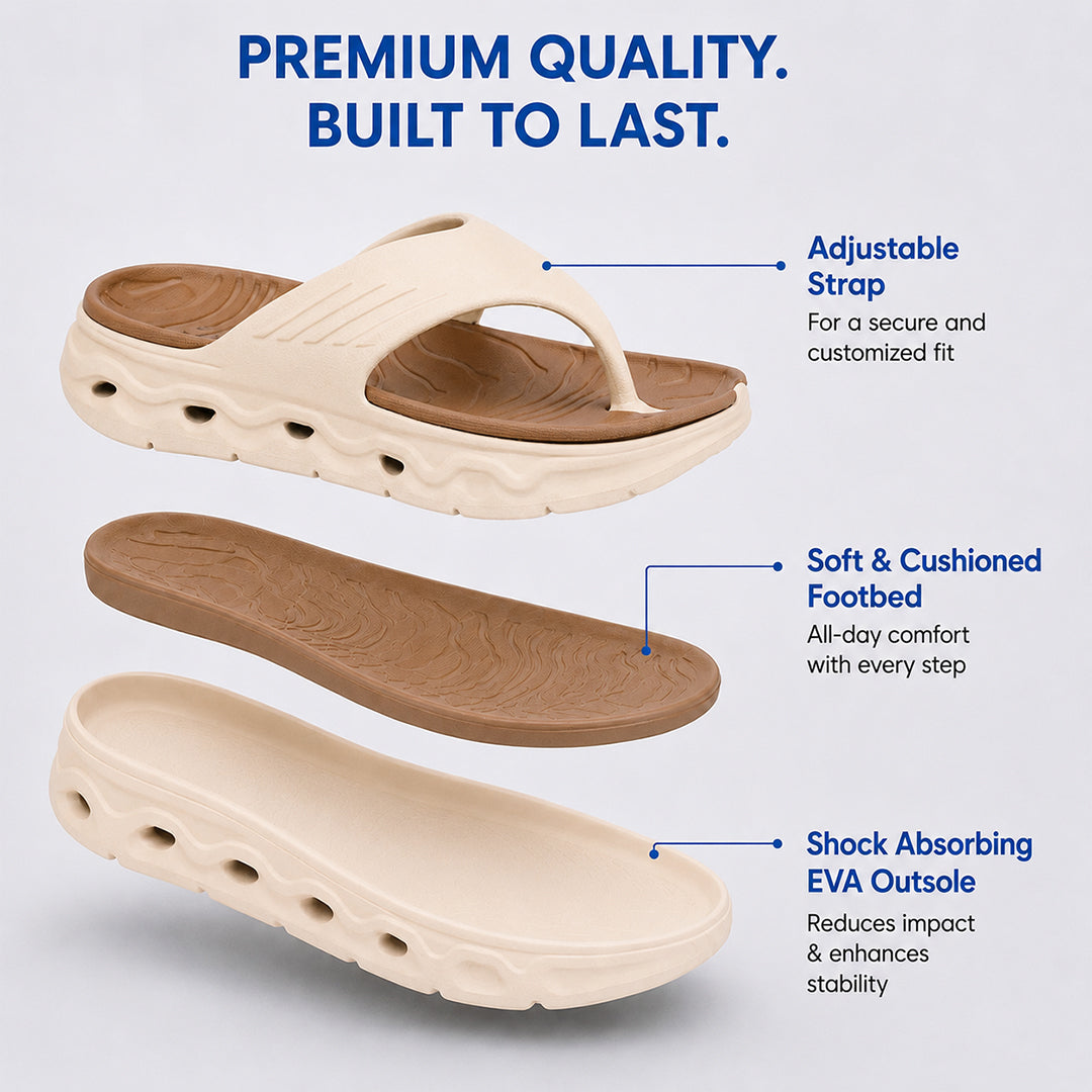Bersache Extra Soft Classic Casual with Regular wear with Ultra Soft & Flexibility Technology Sandals for Men's-(6344-Brown & Beige).