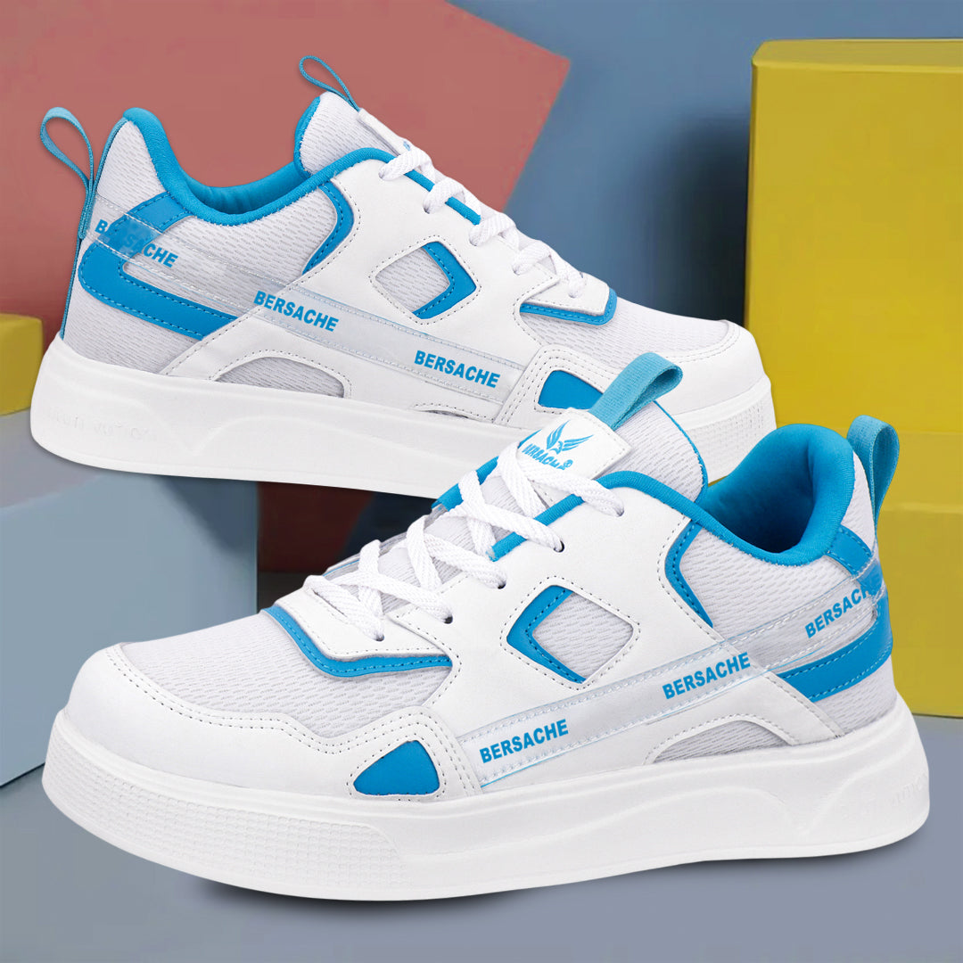 Bersache Premium Sports ,walking,Gym,cricket, Trending Running Shoes For Men's (White-8126)