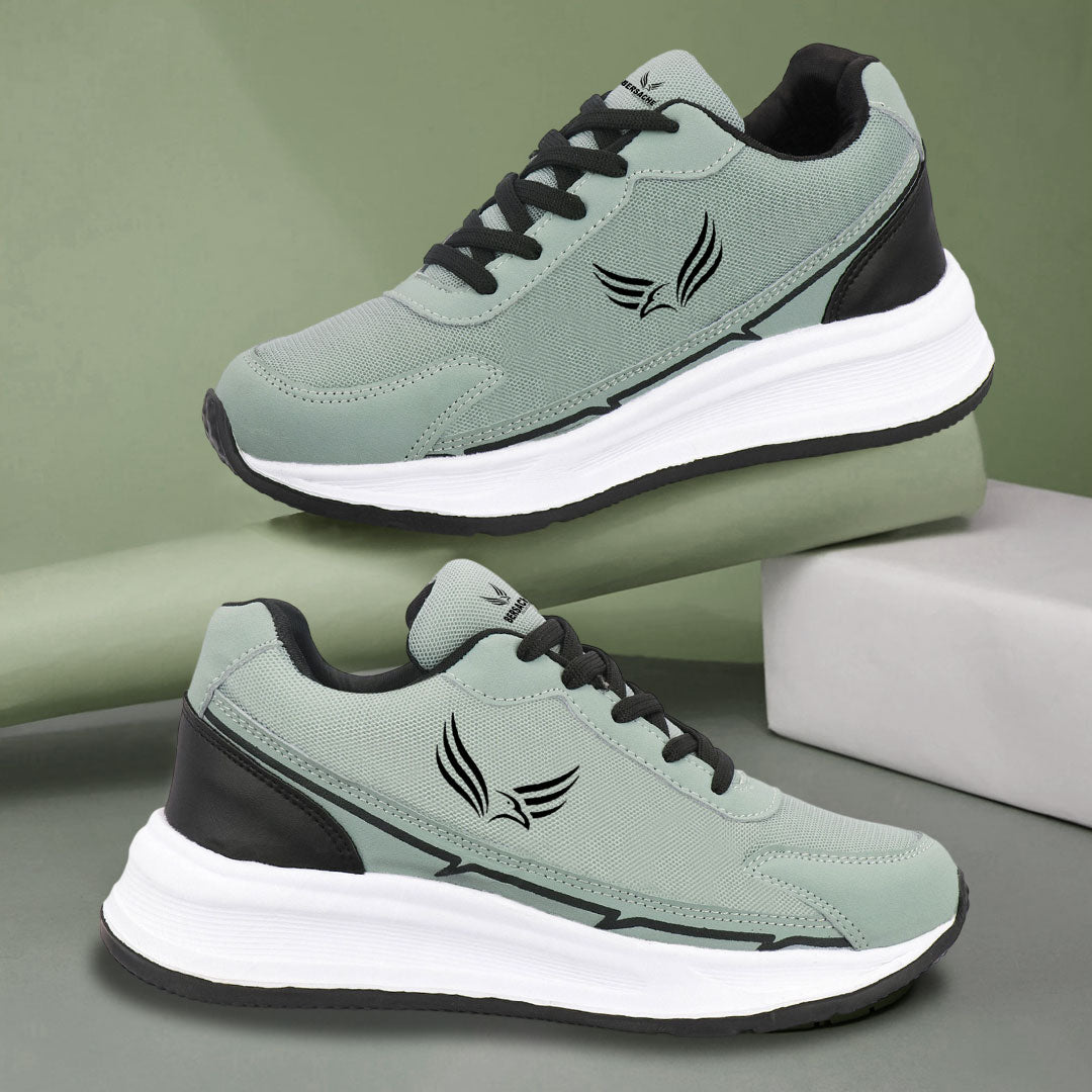 Bersache Premium Sports ,walking,Gym,cricket, Trending Running Shoes For Men's (LIght-green-8139)