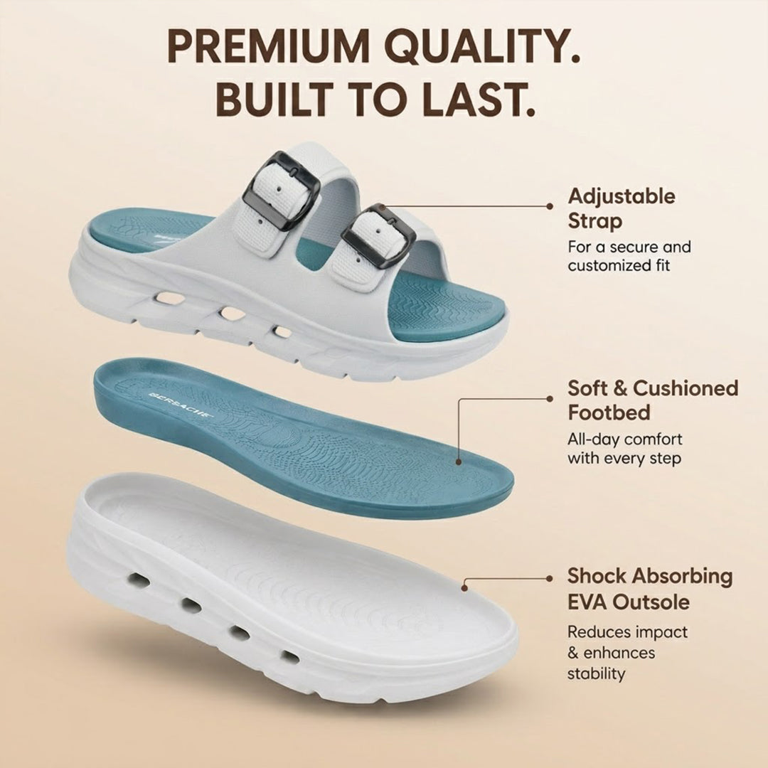 Bersache Extra Soft Classic Casual CHAPPAL with Regular wear with Ultra Soft & Flexibility Technology Slippers for Men's-(6340-Sea-Green & White).